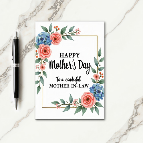 Watercolor Mother In Law Card