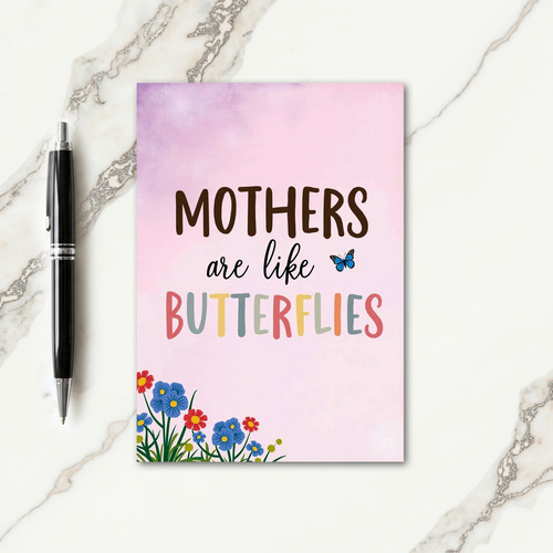 Watercolor Mothers Butterfly Card