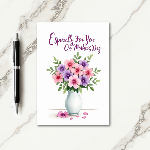Watercolor Mothers Day Bouquet Card