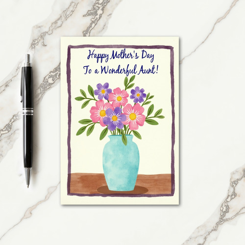 Watercolor Mothers Day Floral Card