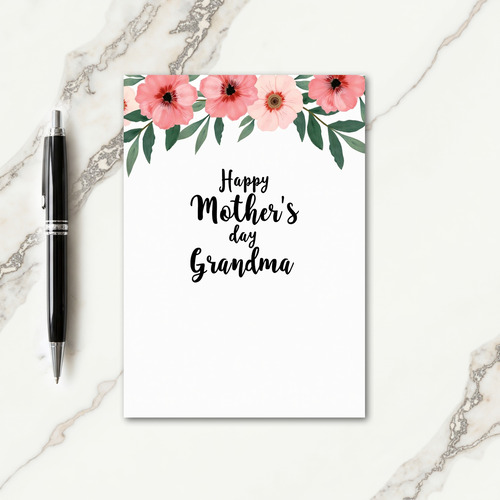 Watercolor Mothers Day Grandma Card