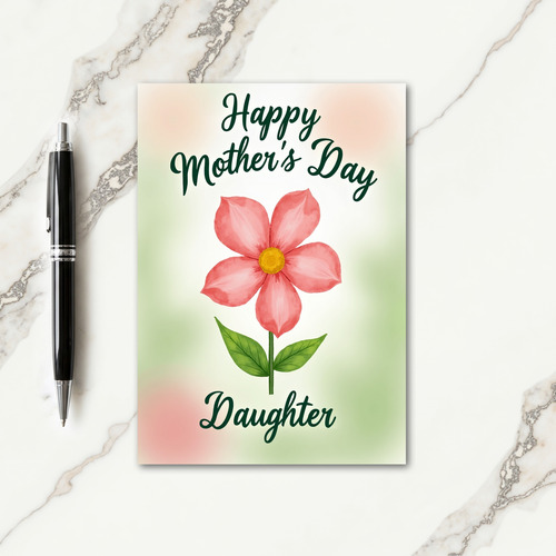 Watercolor Mothers Day Note Card