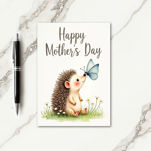 Watercolor Mothers Day Scene Card