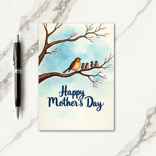 Watercolor Mothers Love Scene Card