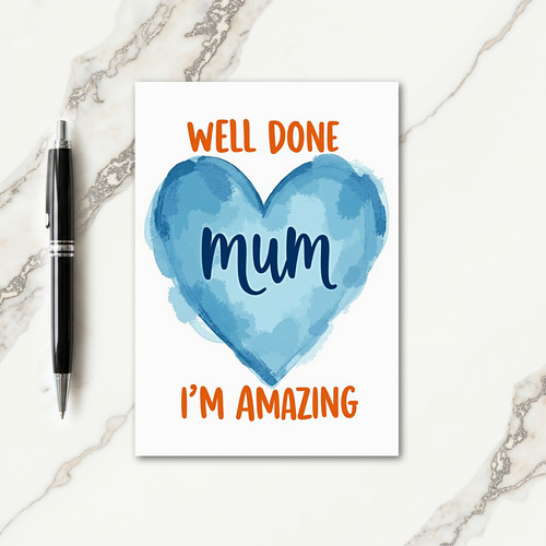 Watercolor Mum Amazing Card
