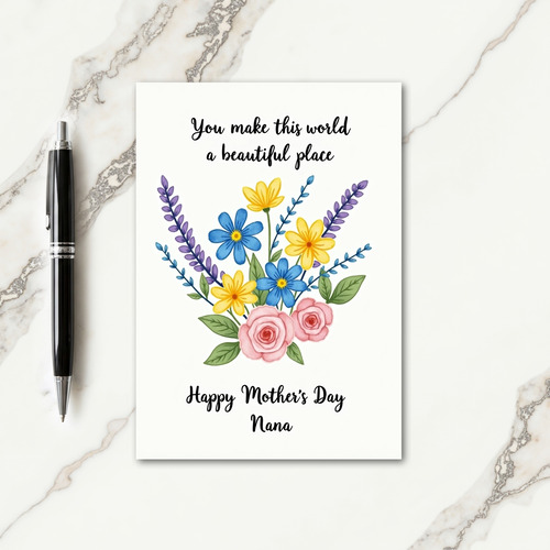 Watercolor Nanas Day Card