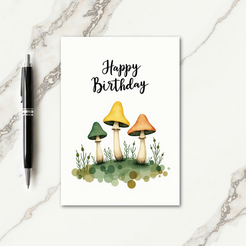 Watercolor Nature Birthday Card
