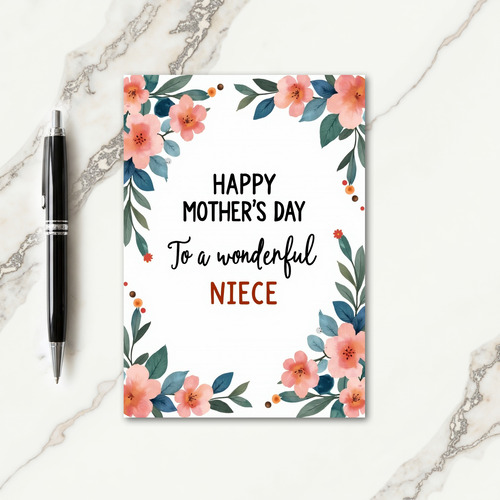 Watercolor Niece Card