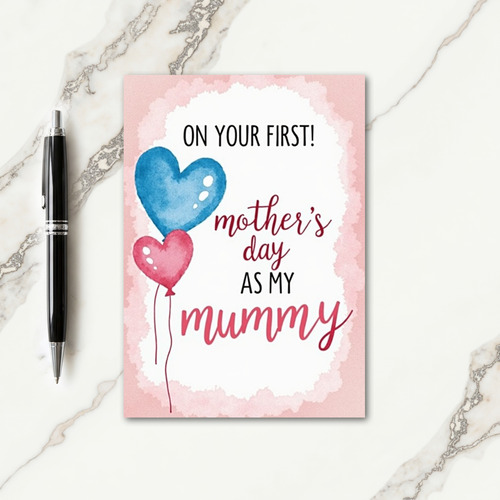 Watercolor Pattern Mothers Day Card