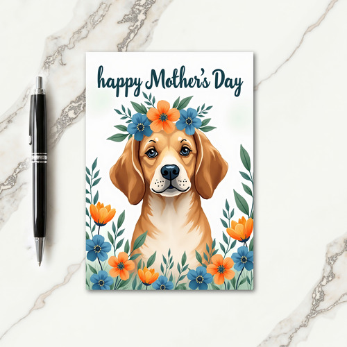 Watercolor Puppy Love Card
