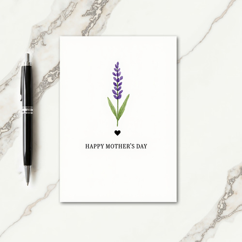 Watercolor Purple Blossom Card