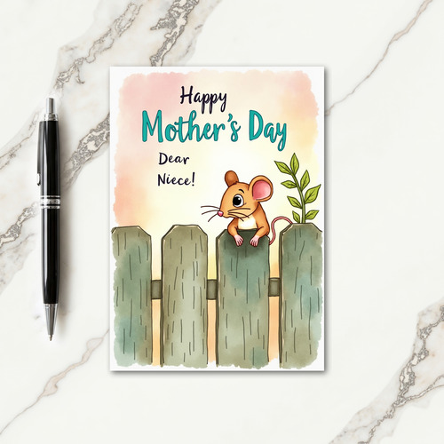 Watercolor Rodent Mothers Day Card