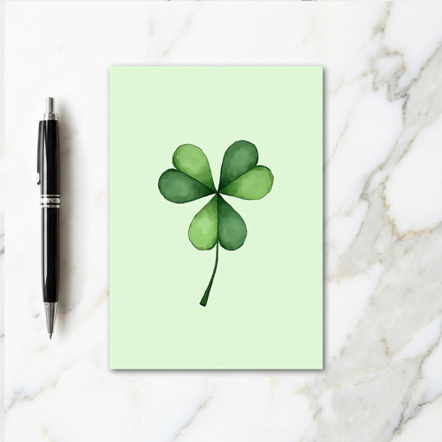 Watercolor Shamrock Art Card