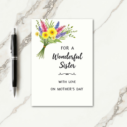 Watercolor Sister Day Card