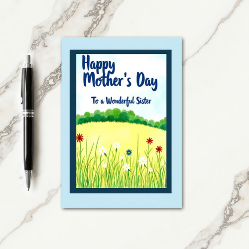 Watercolor Sister Mothers Card