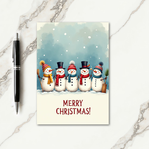Watercolor Snow Pals Card