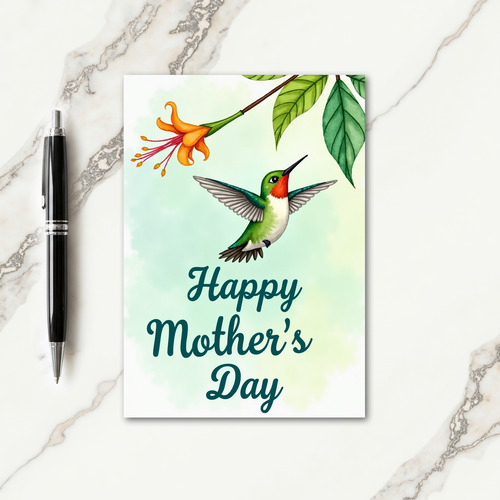 Watercolor Spring Bird Card