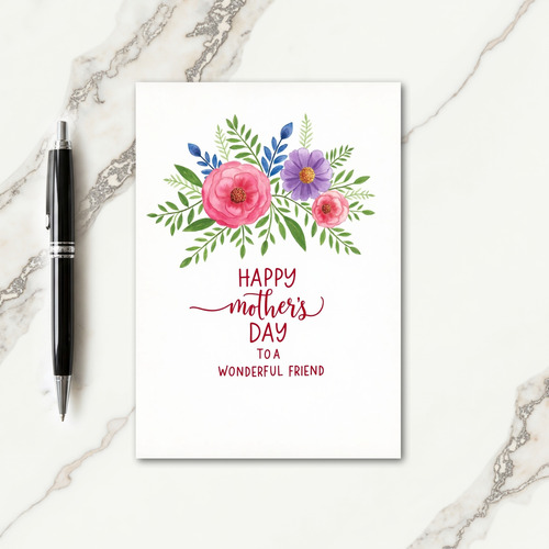 Watercolor Spring Mothers Day Card