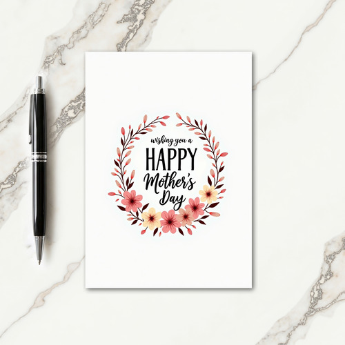 Watercolor Style Happy Mothers Day Card