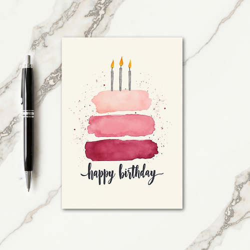 Watercolor Sweet Birthday Card