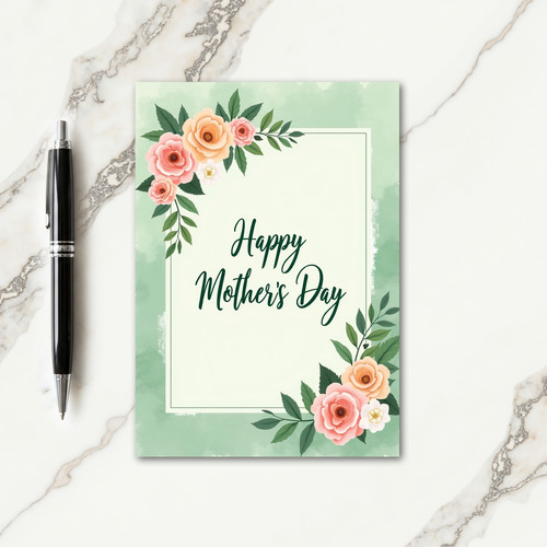 Watercolor Texture Mothers Day Card