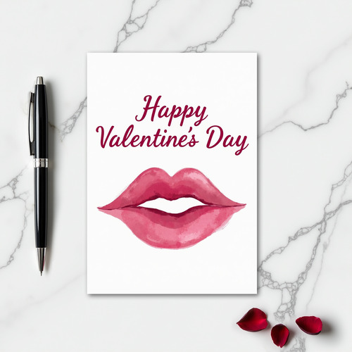 Watercolor Valentines Day Card