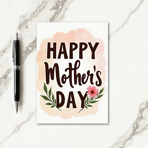 Watercolor Wash Mothers Day Card