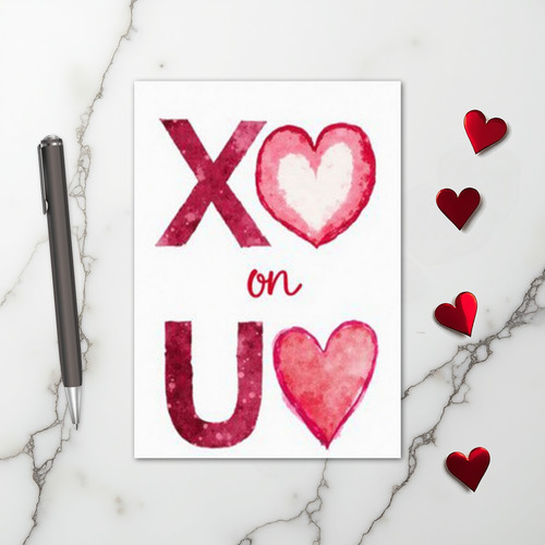 Watercolor Xoxo You Card