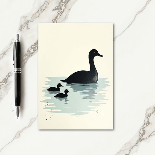 Waterfowl Family Mothers Day Card