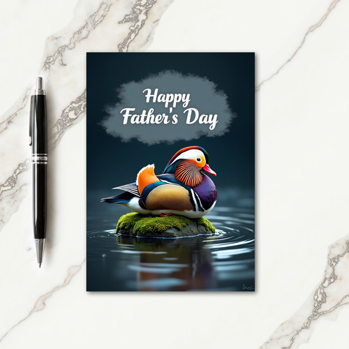 Waterfowl Fathers Day Graphic Card