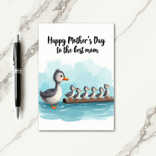 Waterfowl Mothers Day Scene Card