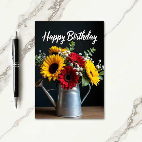 Watering Can Birthday Card