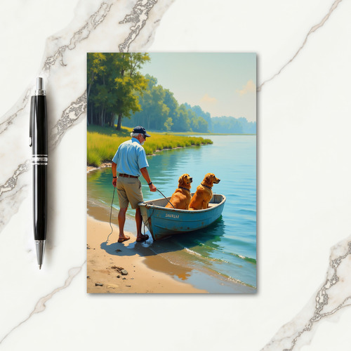 Waterside Fathers Day Scene Card