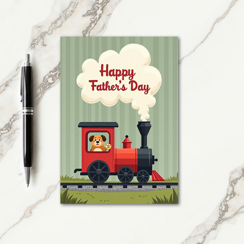Waving Animal Fathers Day Card