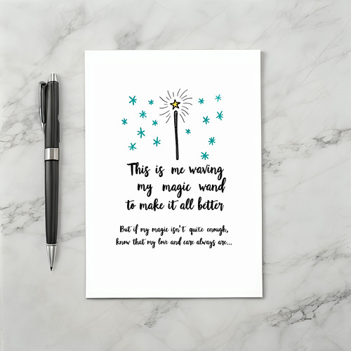 Waving Magic Wand Feel Better Get Well Soon Card