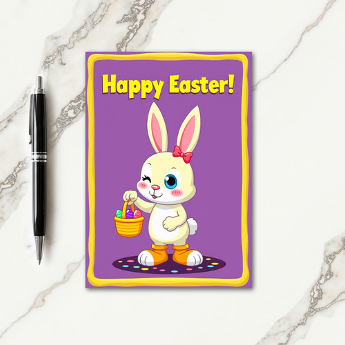 Wavy Frame Easter Bunny Card