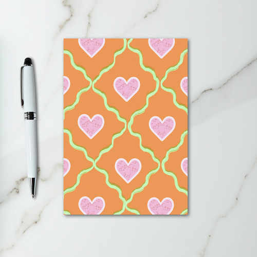 Wavy Sprinkle Hearts Card