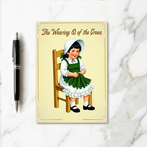 Wearing Green Girl Vintage Card