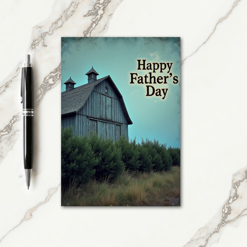 Weathered Barn Fathers Day Card