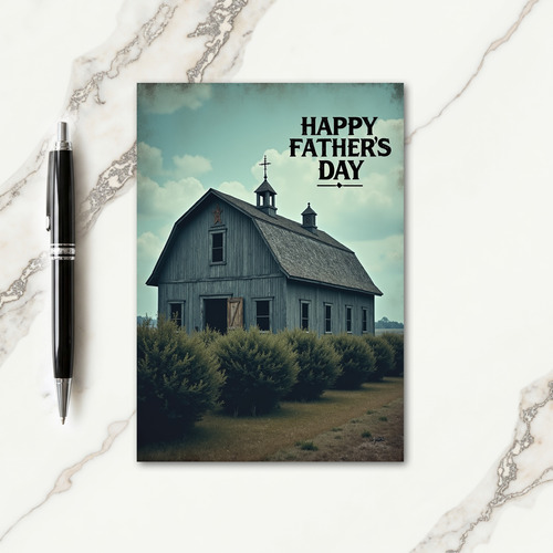 Weathered Farm Fathers Day Card