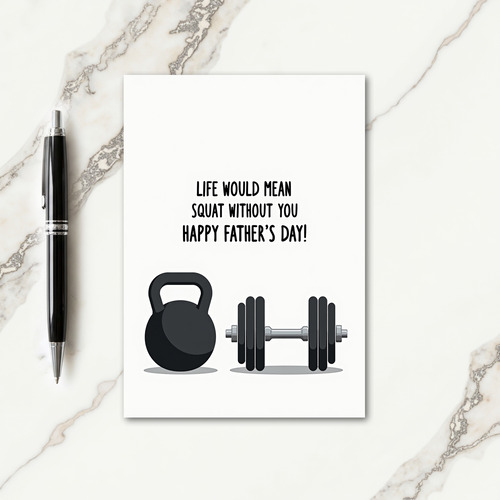 Weightlifting Fathers Day Card