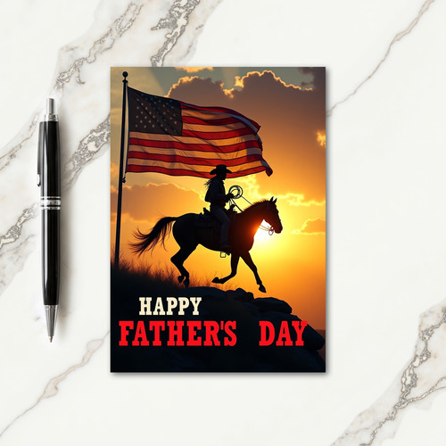 Western Fathers Day Art Card