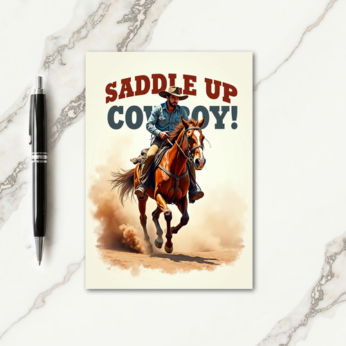Western Rider Birthday Card