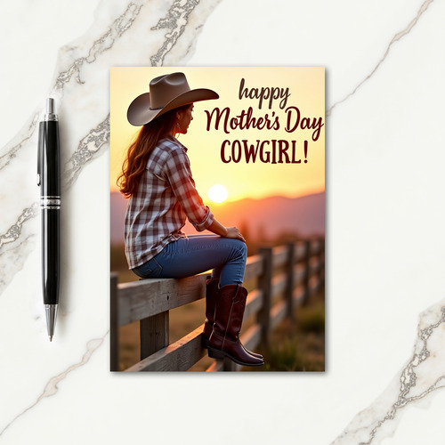 Western Scene Mothers Day Card