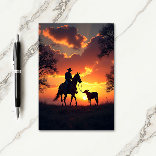 Western Skies Fathers Day Card