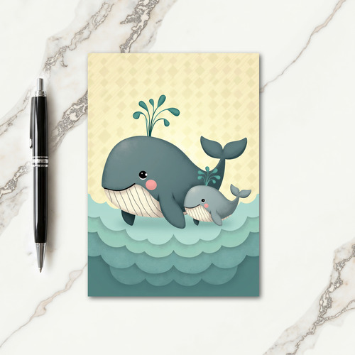 Whale Duo Sweet Fathers Day Card