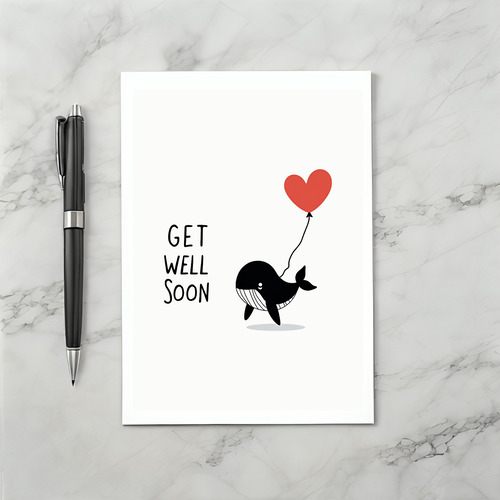 Whale Get Well Card