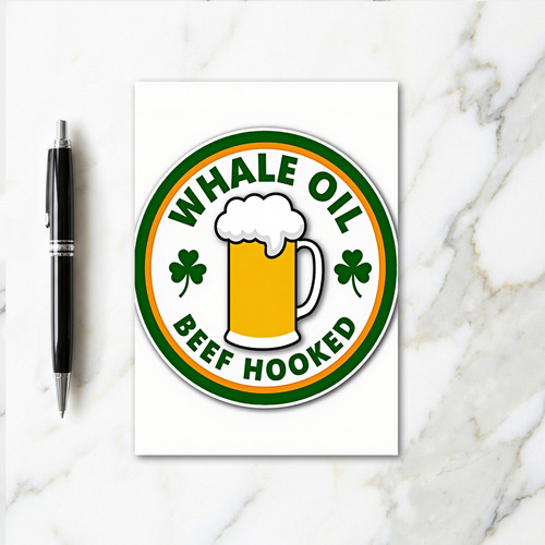 Whale Oil Beef Hooked Fun Card