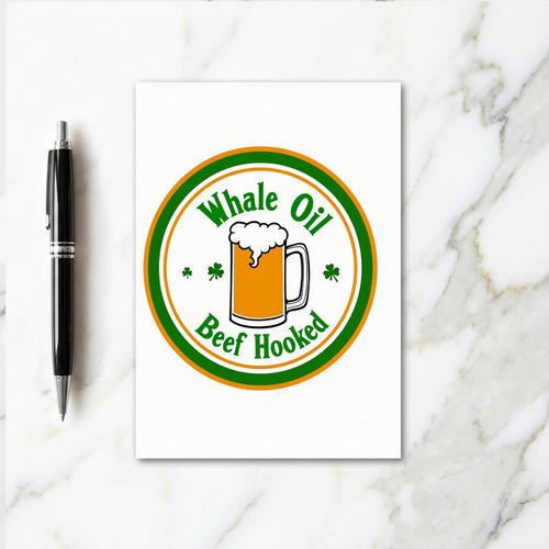 Whale Oil Beer Stein Funny Card