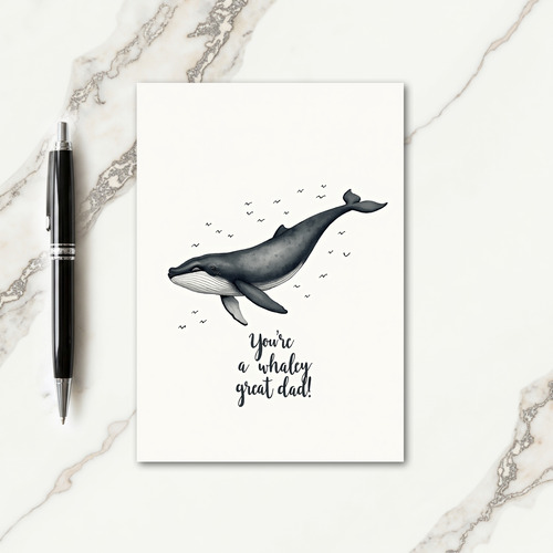 Whale Silhouette Fathers Day Card